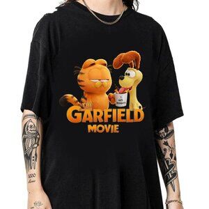 Garfield Movie Shirt Garfield And Odie Cartoon Cat Graphic Tee Funny Fan Unisex